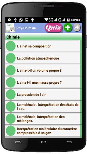 Physique Chimie 4ème 2 تصوير الشاشة