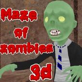 Maze of zombies 3d icon