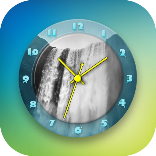 Waterfalls Clock Live Wallpaper icon