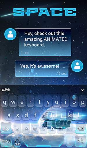 Space Animated Keyboard   Live screenshot 3