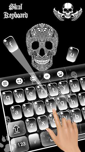 Skull keyboard - Flaming Skull Keyboard screenshot 2