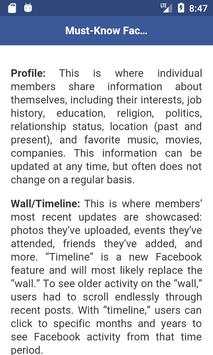 User Guide for Facebook screenshot 5