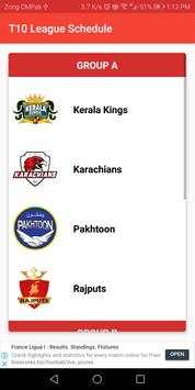 T10 Cricket Cup League Schedule 2018 : Fixture screenshot 4