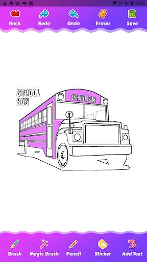 Cartoon bus coloring game screenshot 4
