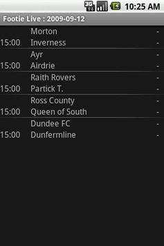 Footie Live screenshot 2