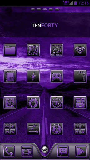 Serenity Launcher Theme Purple screenshot 2
