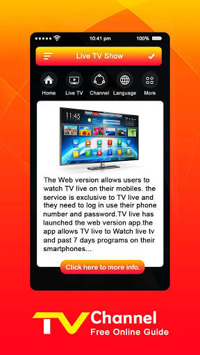 Live TV Channels Free Online Guide screenshot 5