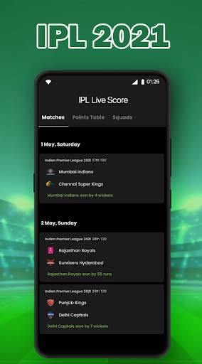 Live Score for IPL 2021 - Live Cricket Score screenshot 1