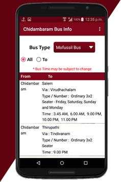 Chidambaram Bus Info screenshot 4