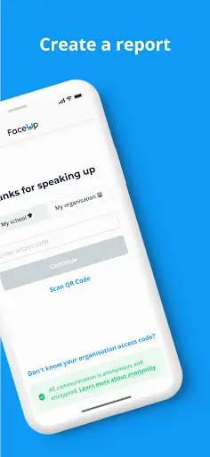 FaceUp: Safe reporting screenshot 2