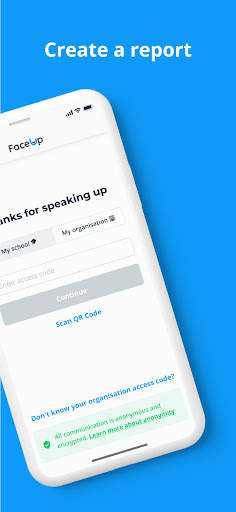 FaceUp: Safe reporting screenshot 2