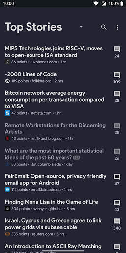Harmonic for Hacker News screenshot 1