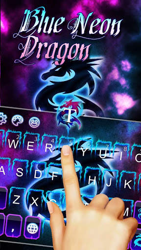 Blue Neon Dragon Keyboard screenshot 5