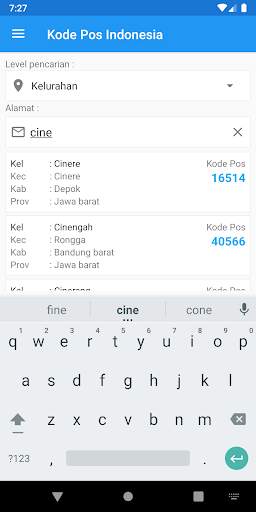 Kode Pos Indonesia Offline screenshot 5