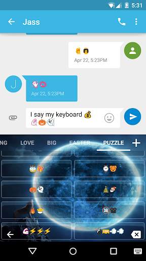 Full Moon Love Emoji Keyboard screenshot 4
