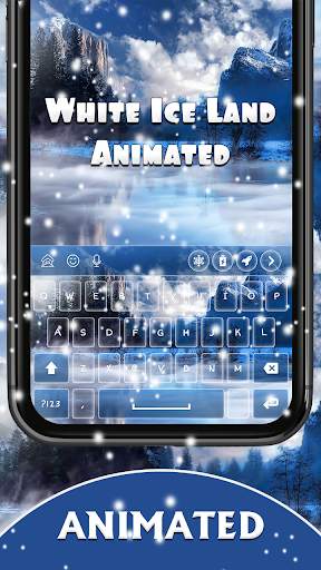 White Iceland Animated Keyboard screenshot 3