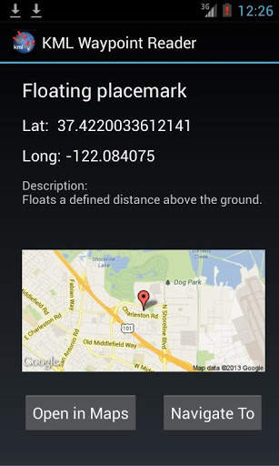 KML/KMZ Waypoint Reader Free screenshot 3