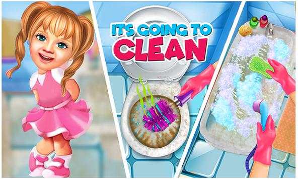 Sweet BabyGirl Princess Palace House Cleaning Game screenshot 5