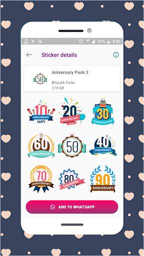 Anniversary Stickers for Whatsapp - WAStickerApps screenshot 7