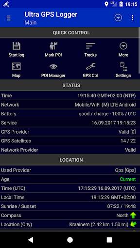 Ultra GPS Logger Lite screenshot 1