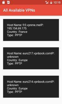 Free VPN List screenshot 1