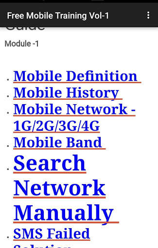 Free Mobile Online Training Vol-1 screenshot 4