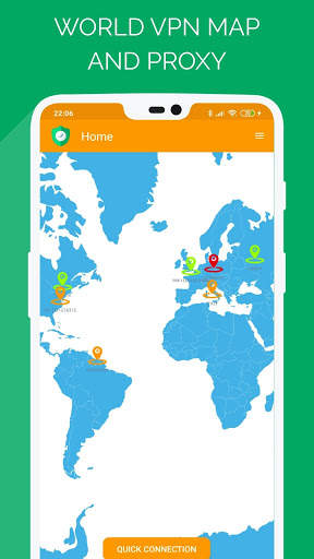 World VPN Map and Proxy (absolutely free) screenshot 1