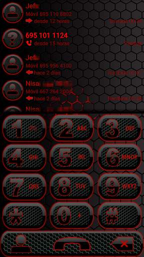THEME DARK SPACE RED EXDIALER screenshot 1
