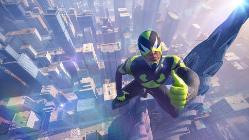 Rope Frog Ninja Hero Car Vegas screenshot 1