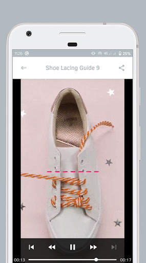 Shoe Lacing Guide - Video Step by Step Offline screenshot 1