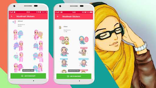 WA Sticker Muslimah Hijab Sticker Cute screenshot 1