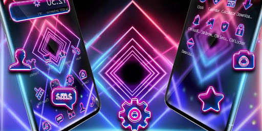 Led Neon Light Parallax Theme screenshot 4