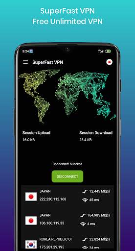 SuperFast VPN Free unlimited vpn worldwide screenshot 3