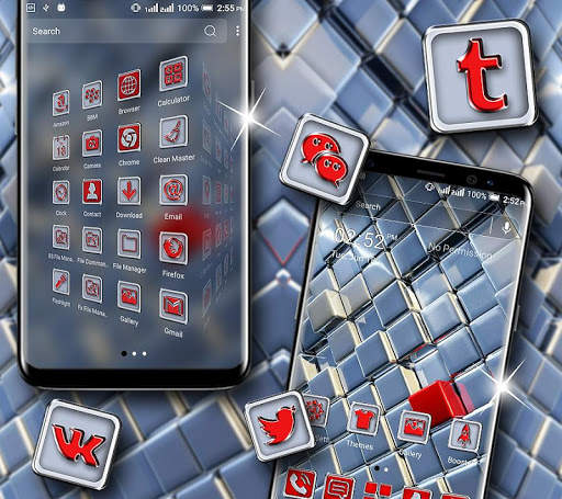 3D Sliver Square Theme screenshot 4