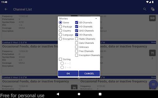 Eutelsat Frequency List screenshot 16