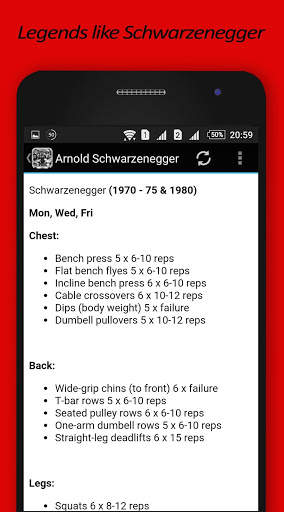 Workouts of Legends screenshot 2