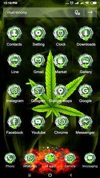 3D Green Smoke Weed Launcher Theme screenshot 5