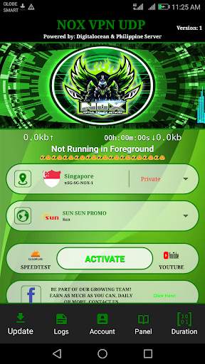 NOX VPN UDP screenshot 1
