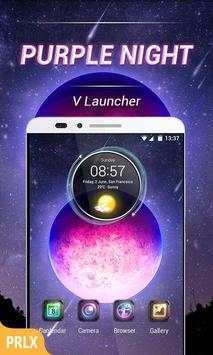 Purple Night Parallax V Launcher Theme screenshot 1