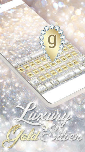 Luxury Gold & Silver Keyboard screenshot 2