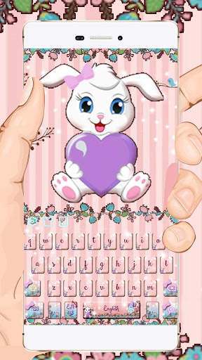 Lovely Rabbit Cartoon Keyboard screenshot 1