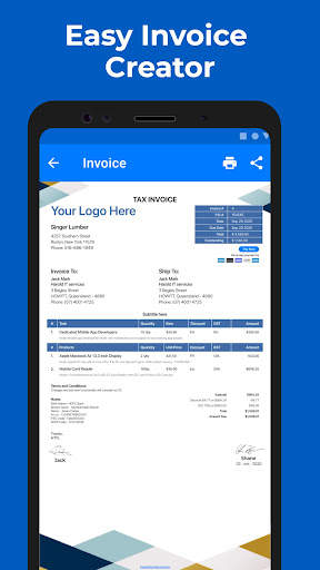 Receipt Generate Invoice Maker स्क्रीनशॉट 2