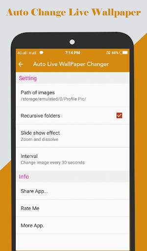 Auto Live Wallpaper Changer screenshot 1