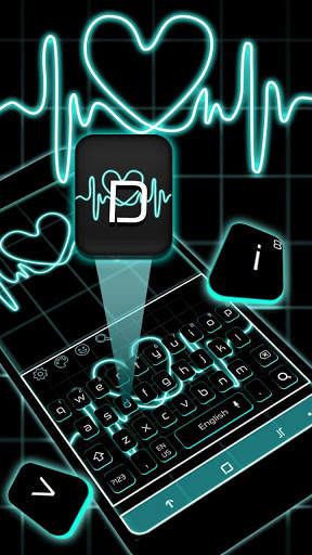 Neon Heart Keyboard screenshot 2