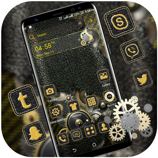 Leather Gears Launcher Theme icon