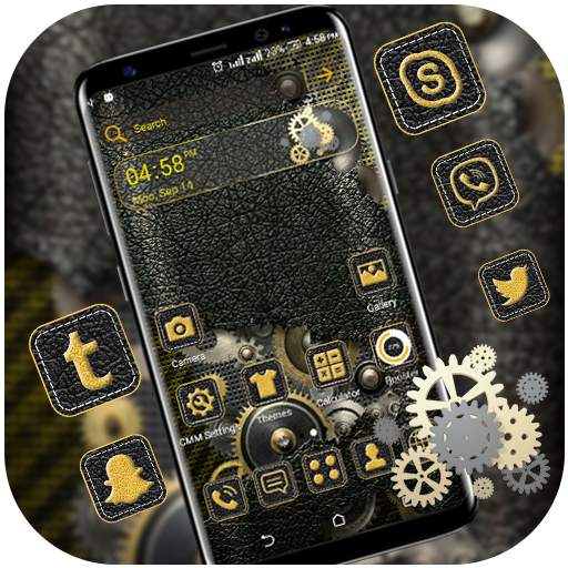Leather Gears Launcher Theme 1.3.1