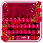 Beautiful Red Rose petals Keyboard