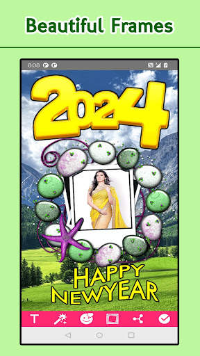 Newyear Photo Frames Editor screenshot 4