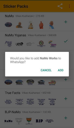 NaMo Stickers for Whatsapp screenshot 5