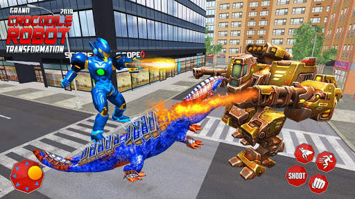Real Robot Crocodile Transformation Fight screenshot 2